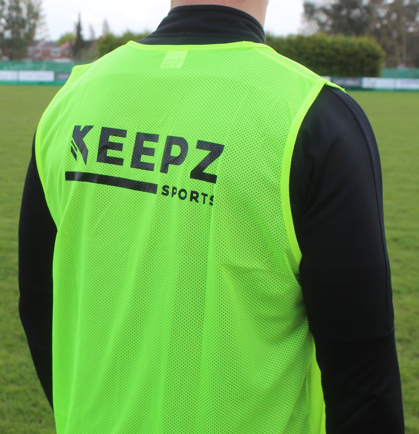 Fluorescent Yellow Keepz Sports PRO Training Bibs/Vests x10